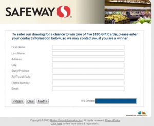 www.safeway.com/survey 