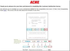 Acme Markets Survey