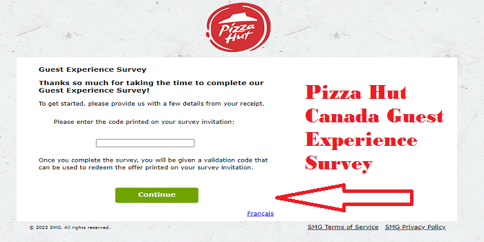 Pizza Hut Canada Guest Experience Survey