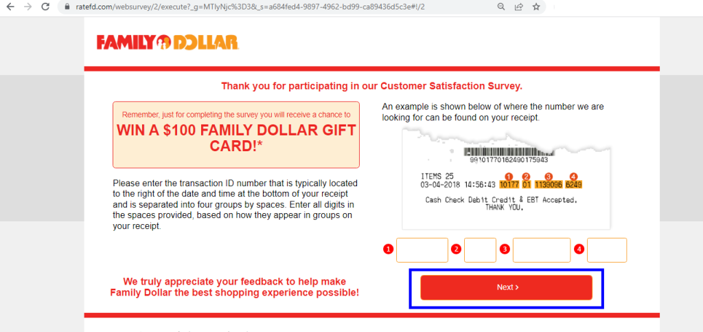 Family Dollar Customer Satisfaction Survey