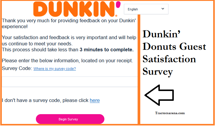 Dunkin’ Donuts Guest Satisfaction Survey