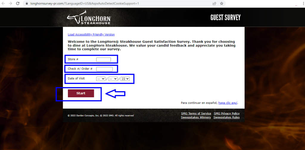 LongHorn Steakhouse Guest Satisfaction Survey