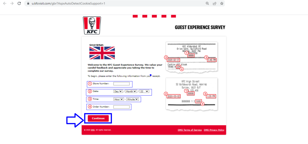 KFC Great Britain Guest Experience Survey