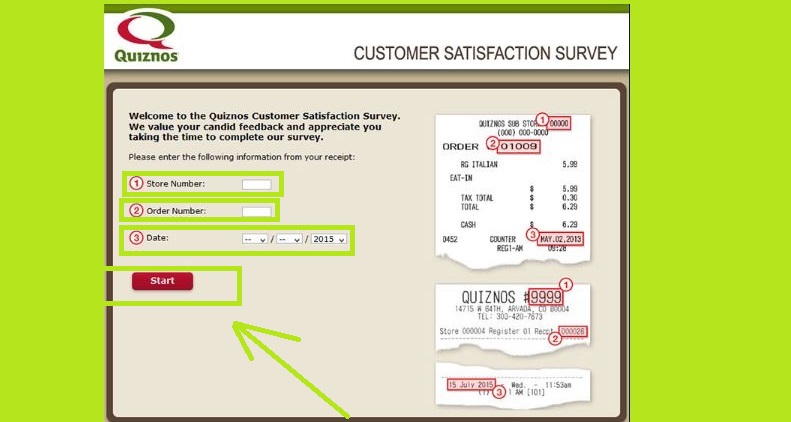 Quiznos Customer Satisfaction Survey