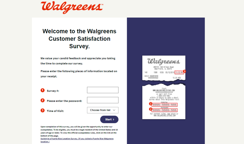 Walgreens Customer Satisfaction Survey