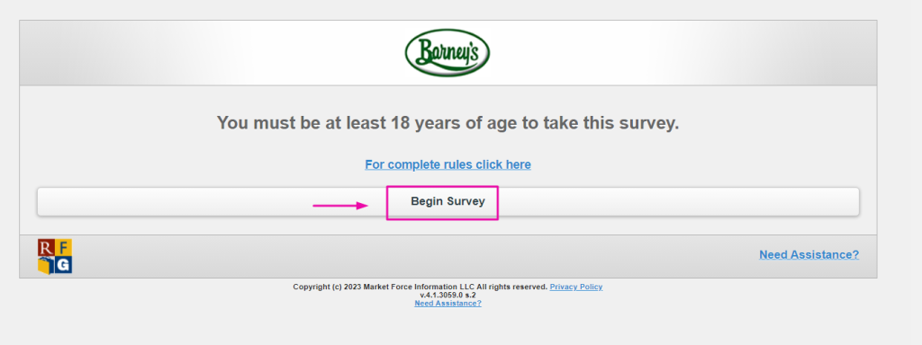 Barney’s Online Survey